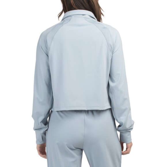 GOTTEX Winter Sky Half Zip Sweatshirt With Ribbed Insert - Picture 2 of 2